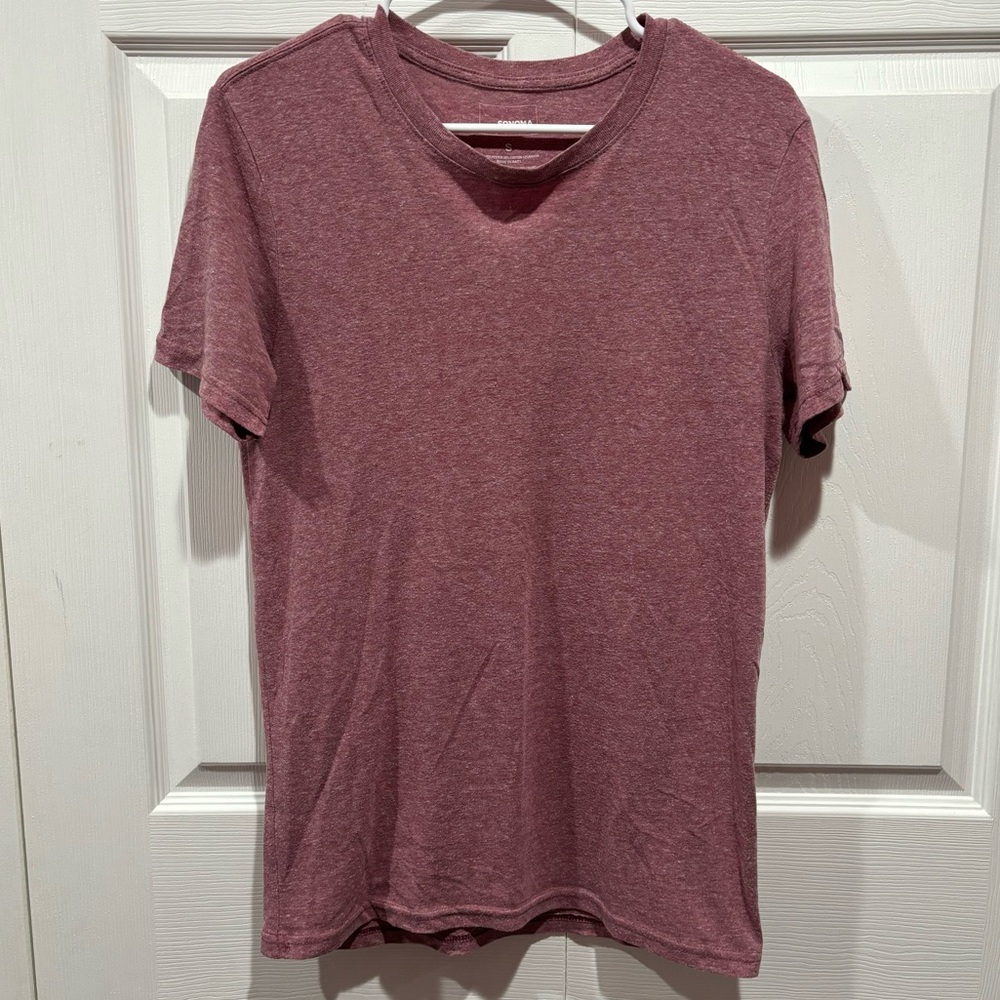 SONOMA Men's Lightweight Short Sleeve Tee T Shirt Top - mauve, size S
